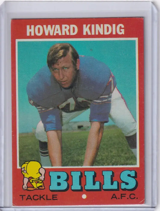 1971 Topps Football #33 Howard Kindig - Buffalo Bills - Football Card Single