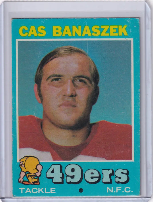 Football trading card of Cas Banaszek from San Francisco 49ers Topps Football set