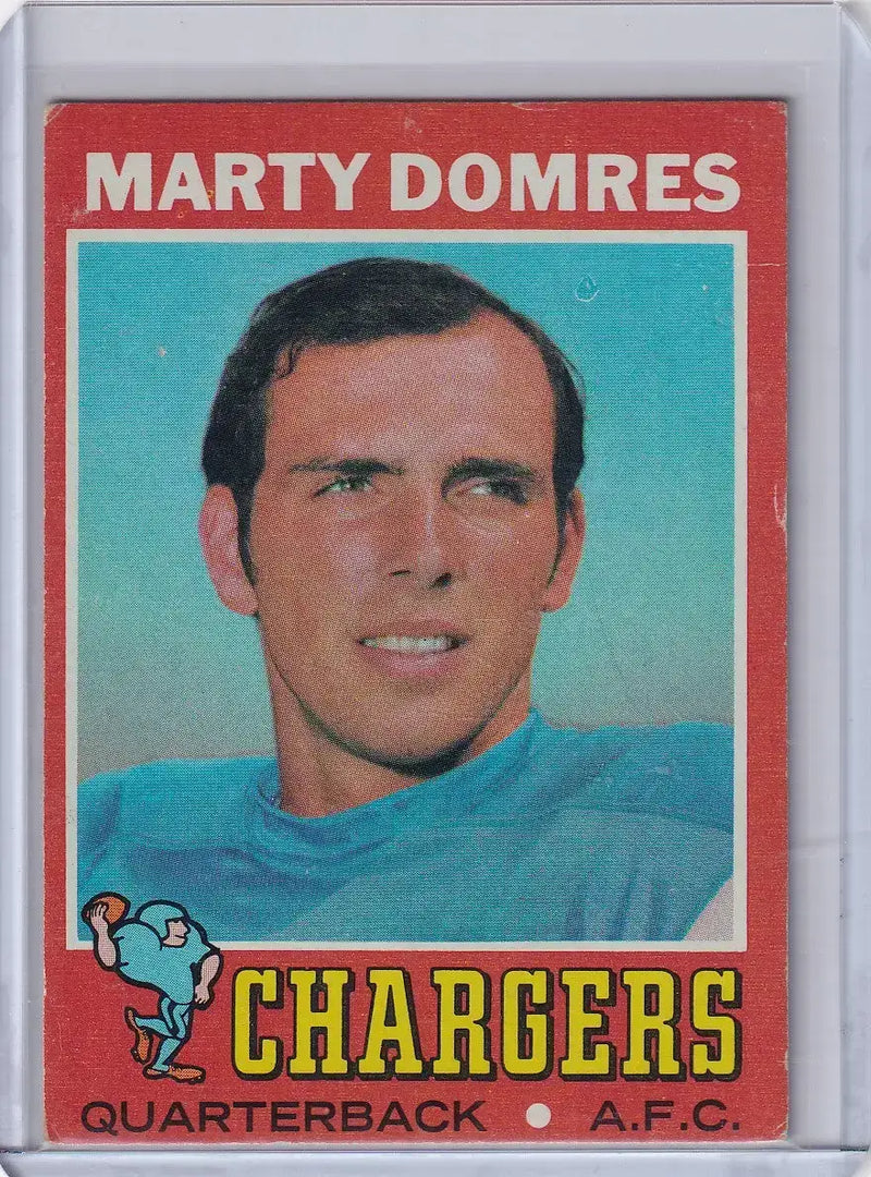 1971 Topps Football #66 Marty Domres - San Diego Chargers RC