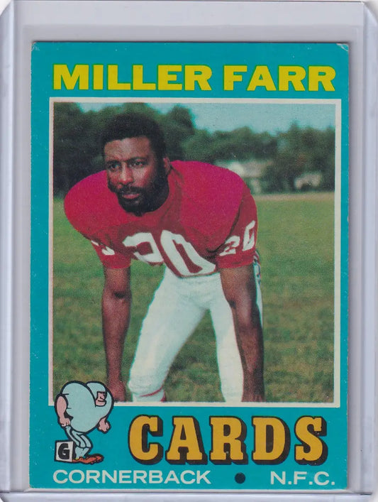 Topps Football card of Miller Farr in red jersey number 40 for St. Louis Cardinals
