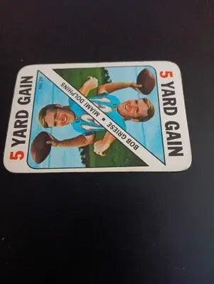 1971 Topps Game Cards - Bob Griese #29. NFL. Dolphins. EX - EX+ - Football Card Single