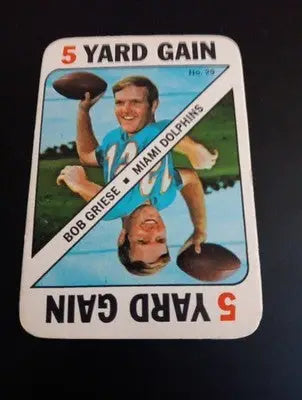 1971 Topps Game Cards - Bob Griese #29. NFL. Dolphins. EX - EX+ - Football Card Single