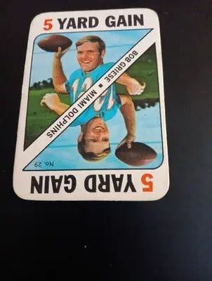1971 Topps Game Cards - Bob Griese #29. NFL. Dolphins. EX - EX+ - Football Card Single