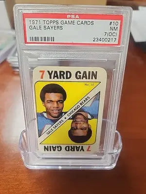 1971 Topps Game Cards Gale Sayers Chicago Bears #10 NM 7 - Football Card Single
