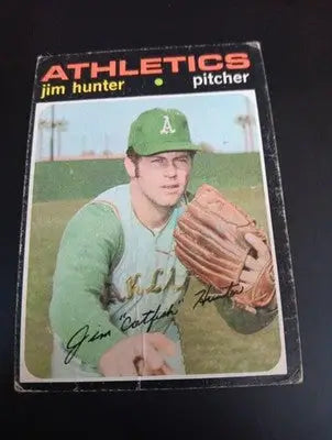 1971 Topps - Jim Catfish Hunter #45. Athletics. VG+ - Baseball Card Single