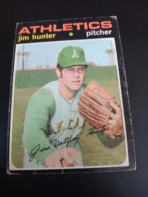 1971 Topps - Jim Catfish Hunter #45. Athletics. VG+ - Baseball Card Single