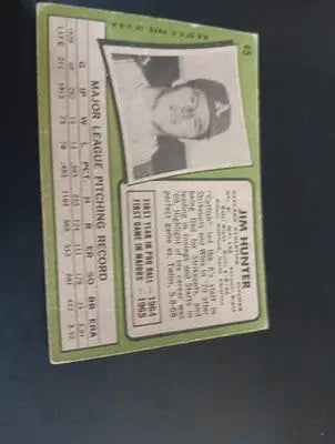 1971 Topps - Jim Catfish Hunter #45. Athletics. VG+ - Baseball Card Single
