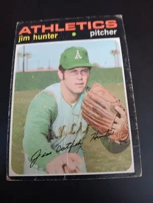 1971 Topps - Jim Catfish Hunter #45. Athletics. VG+ - Baseball Card Single