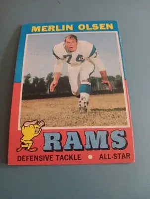 1971 Topps - Merlin Olsen #125. LA Rams. EX - Football Card Single