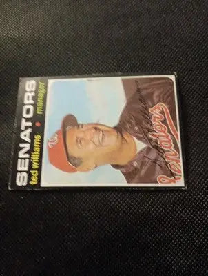 1971 Topps - Ted Williams #380. Mgr. Wash. Senators. VG+ - EX - Baseball Card Single