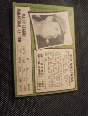 1971 Topps - Ted Williams #380. Mgr. Wash. Senators. VG+ - EX - Baseball Card Single