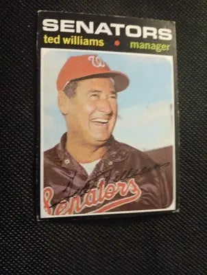 1971 Topps - Ted Williams #380. Mgr. Wash. Senators. VG+ - EX - Baseball Card Single