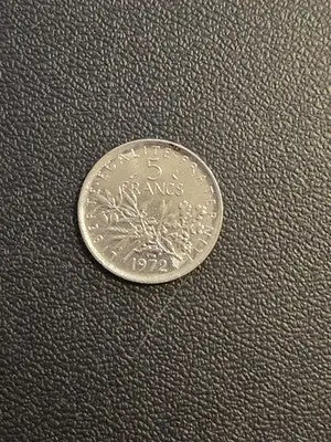 1972 France 5 Francs - Semeuse (The Sower) French Coin - SKU: 258 - Coins & Currency