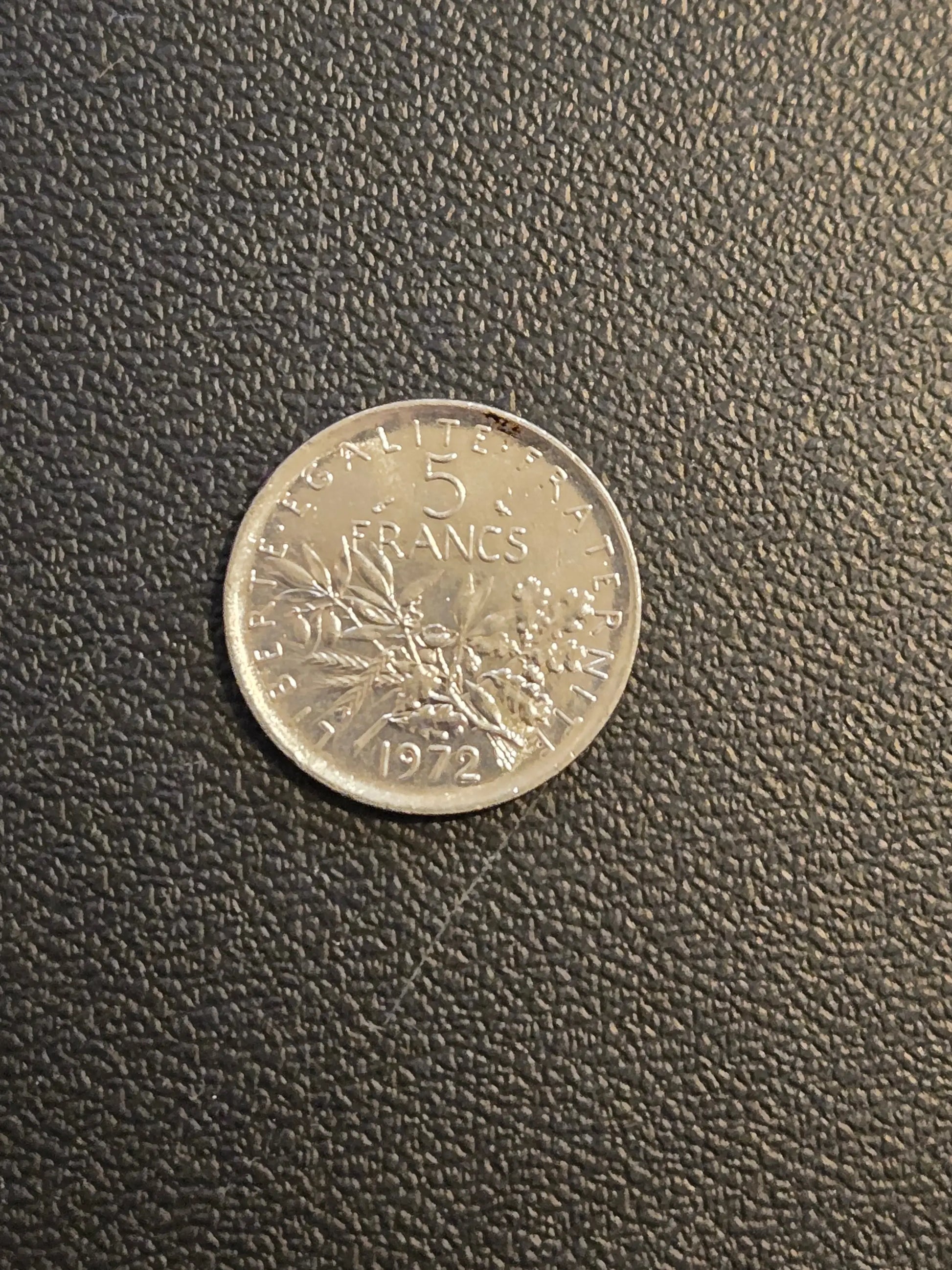 1972 France 5 Francs - Semeuse (The Sower) French Coin - SKU: 258 - Coins & Currency