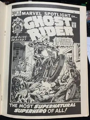 1972 Marvel Times #1 FANZINE Ghost Rider Spotlight #5 Cover Preview Conan