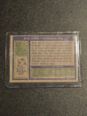 1972 Topps #114 Bob James - Football Card Single