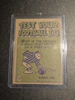 Vintage football trivia card featuring John Brodie from 1972 Topps #124 product