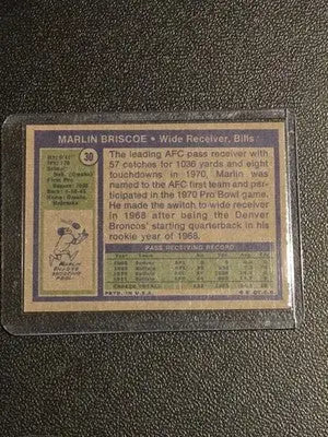 1972 Topps #30 Marlin Briscoe - Football Card Single
