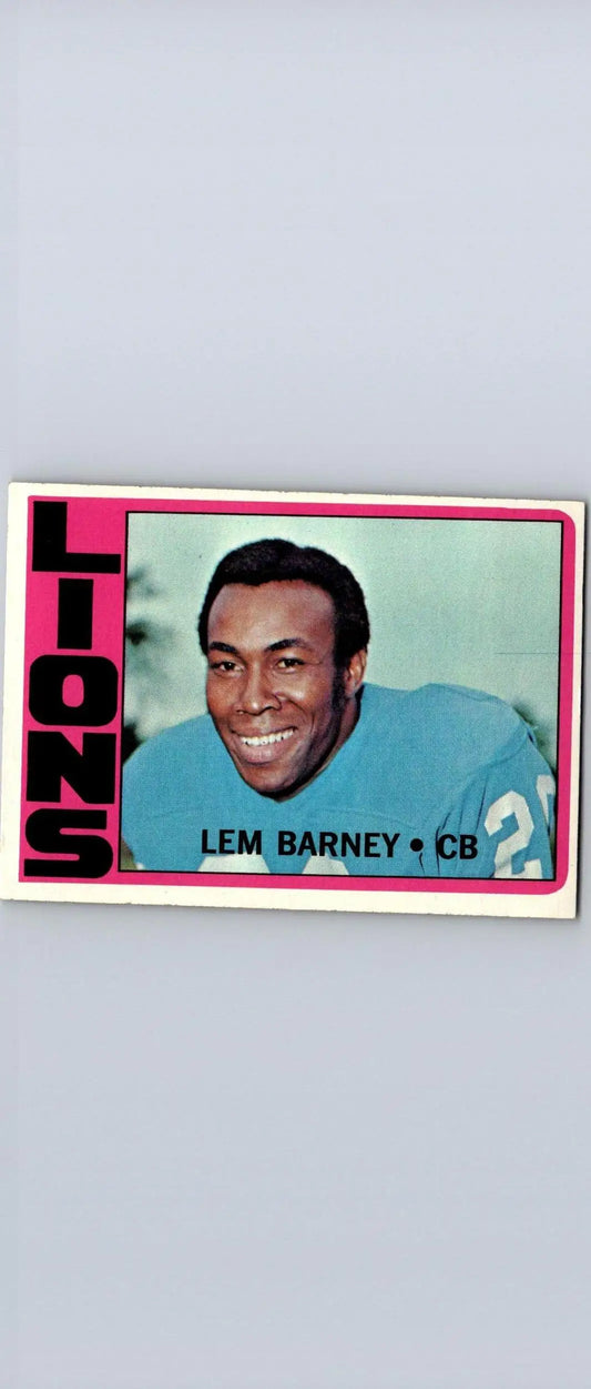 Lem Barney trading card from the 1972 Topps #42 collection of baseball cards