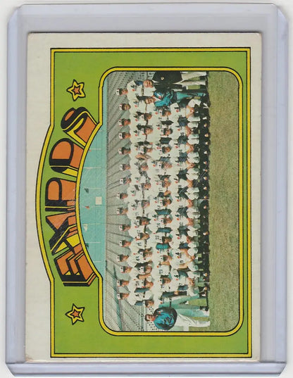 Vintage Montreal Expos team card showcasing a classic 1972 Topps collectible photo