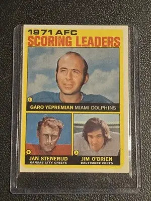 1972 Topps #7 1971 AFC Scoring Leaders - Football Card Single