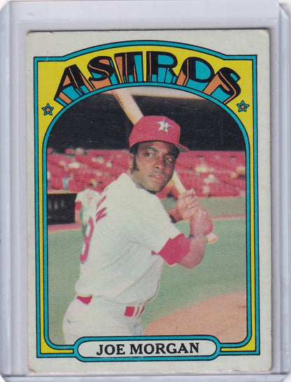 1972 Topps Joe Morgan Houston Astros baseball card in excellent condition