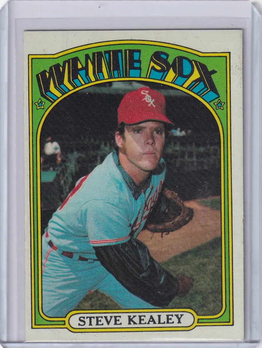 Vintage 1972 Topps Baseball card of Steve Kealey in Chicago White Sox uniform