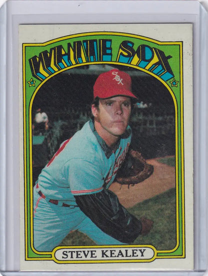 Vintage 1972 Topps Baseball card of Steve Kealey in Chicago White Sox uniform