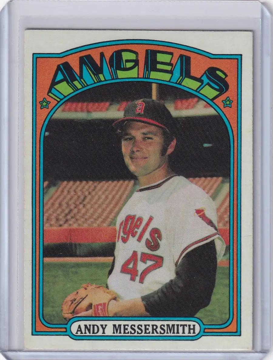 Vintage 1972 Topps Baseball Card of Andy Messersmith, California Angels Player #47