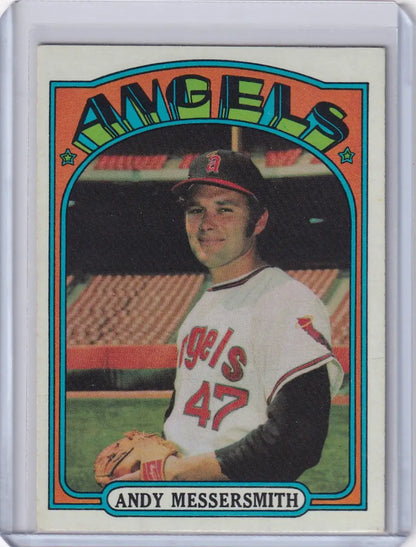 Vintage 1972 Topps Baseball Card of Andy Messersmith, California Angels Player #47