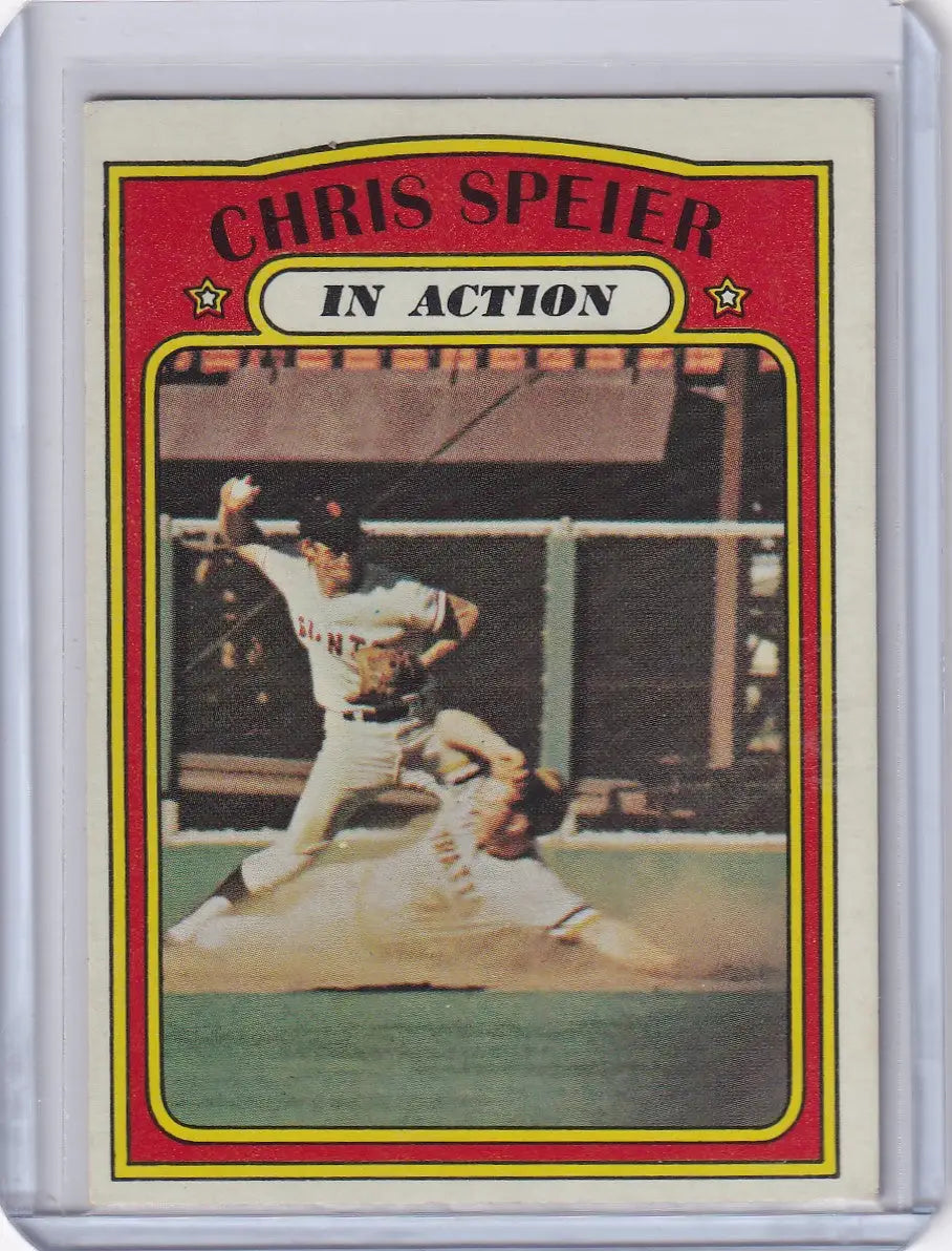 1972 Topps Baseball #166 Chris Speier IA - San Francisco Giants