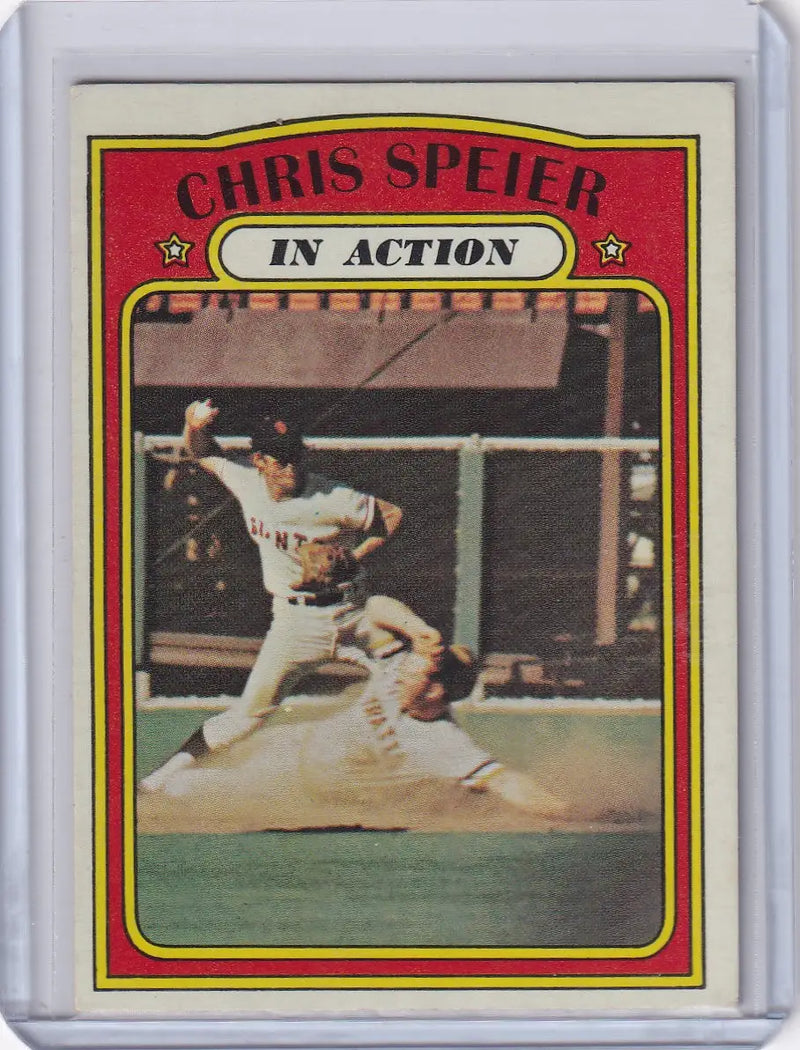 1972 Topps Baseball #166 Chris Speier IA - San Francisco Giants