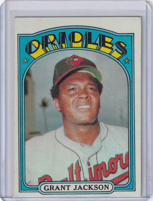 1972 Topps Baseball #212 Grant Jackson Baltimore Orioles vintage card image