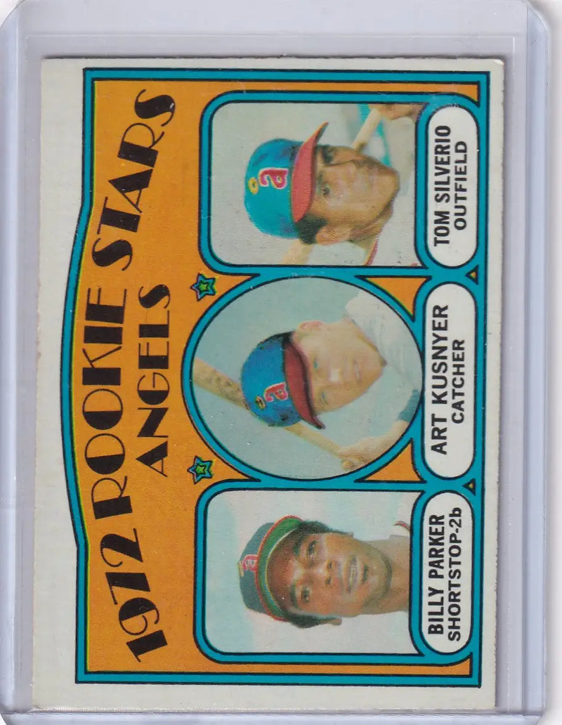 1972 Topps Baseball #213 Angels 1972 Rookie Stars Parker / Kusnyer / Silverio - Baseball Card Single