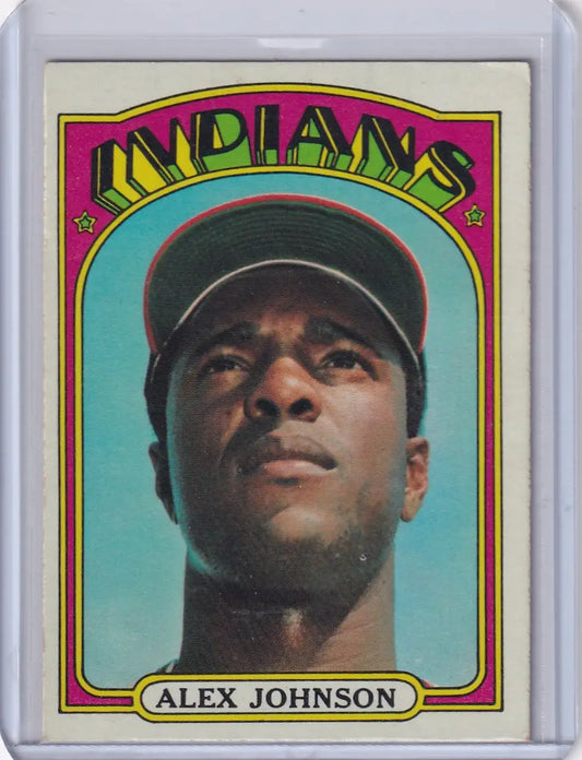 Vintage 1972 Topps Baseball Card of Alex Johnson from the Cleveland Indians