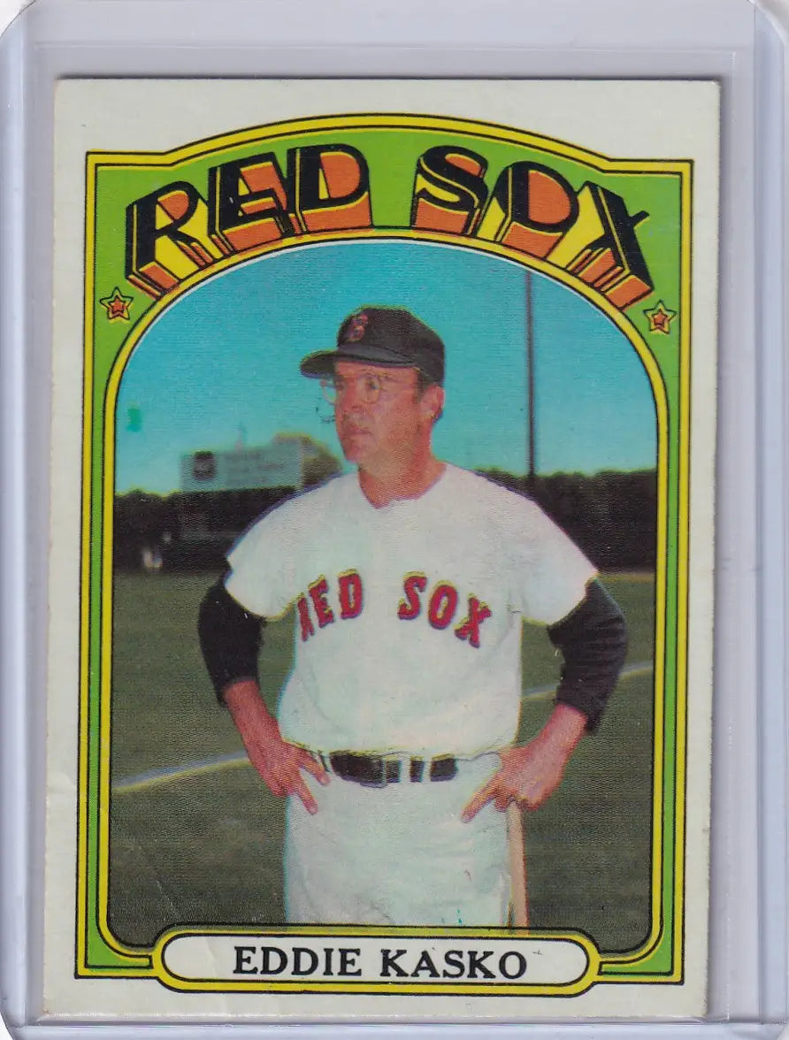 1972 Topps Baseball #218 Eddie Kasko MGR - Boston Red Sox