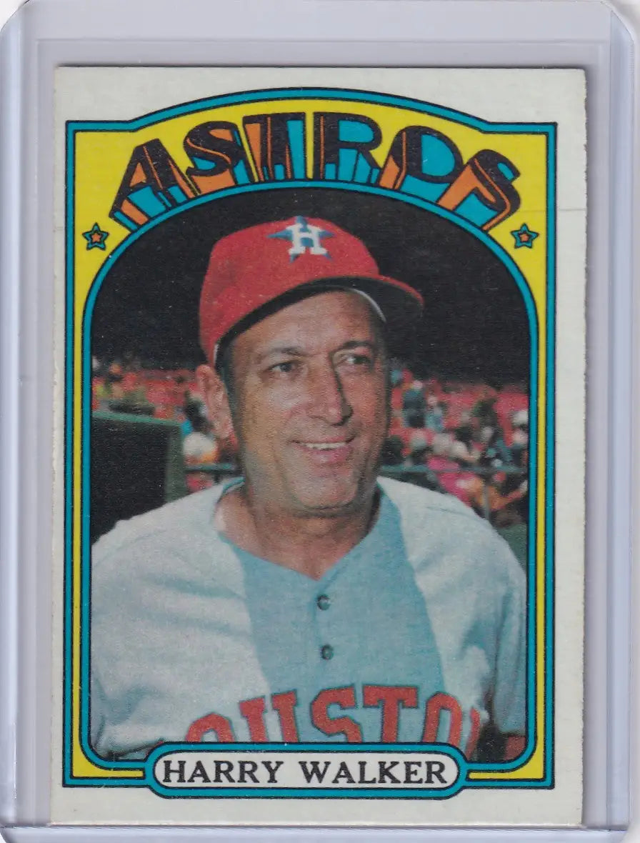 1972 Topps Baseball card of Harry Walker MGR from Houston Astros collectible series