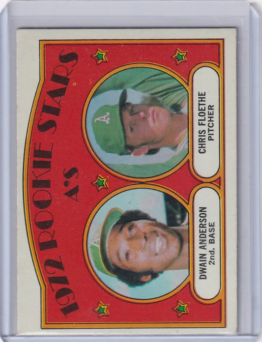 1972 Topps Baseball #268 card featuring Rookie Anderson of the Oakland Athletics