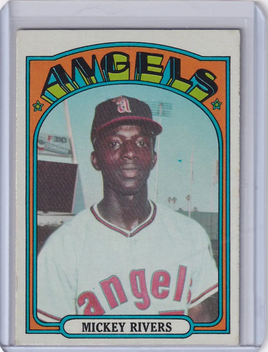 Mickey Rivers 1972 Topps Baseball card for California Angels collectors