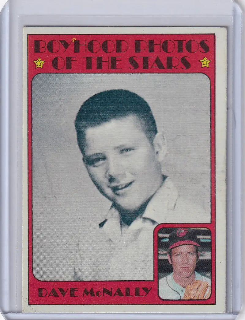 Dave McNally 1972 Topps Baseball #344 card featuring Baltimore Orioles star pitcher