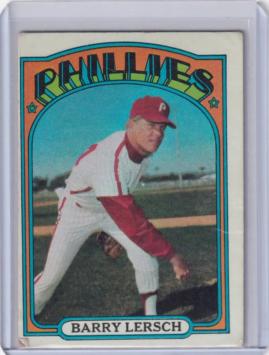 1972 Topps Baseball #453 Barry Lersch card featuring Philadelphia Phillies player