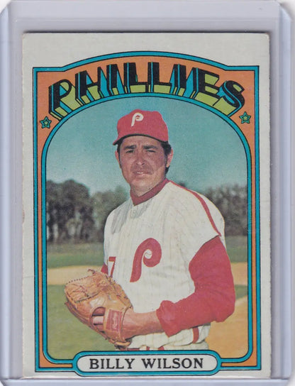 Vintage Topps Baseball card featuring Billy Wilson of the Philadelphia Phillies