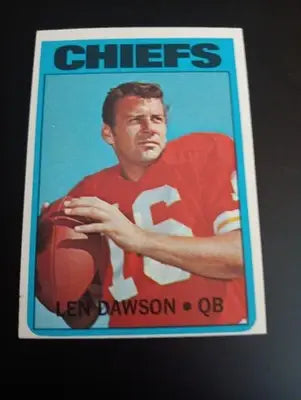1972 Topps Football - #245 Len Dawson. KC Chiefs. NRMT+