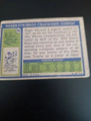 1972 Topps - Roger Staubach #200 (RC). *low grade. creased. Dallas Cowboys. PR