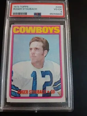 1972 Topps - Roger Staubach #200 (RC) - PSA 4 - HOF - Great Eye Appeal. VG-EX