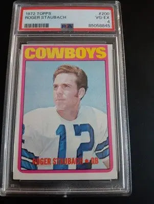 1972 Topps - Roger Staubach #200 (RC) - PSA 4 - HOF - Great Eye Appeal. VG-EX