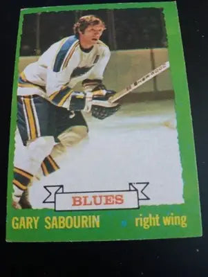 1973-74 Topps - Gary Sabourin #184. SL Blues. VG -VG+ - Hockey Card Single