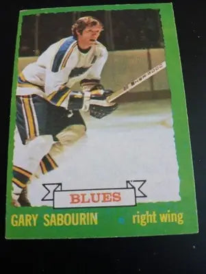 1973-74 Topps - Gary Sabourin #184. SL Blues. VG -VG+ - Hockey Card Single