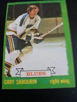 1973-74 Topps - Gary Sabourin #184. SL Blues. VG -VG+ - Hockey Card Single
