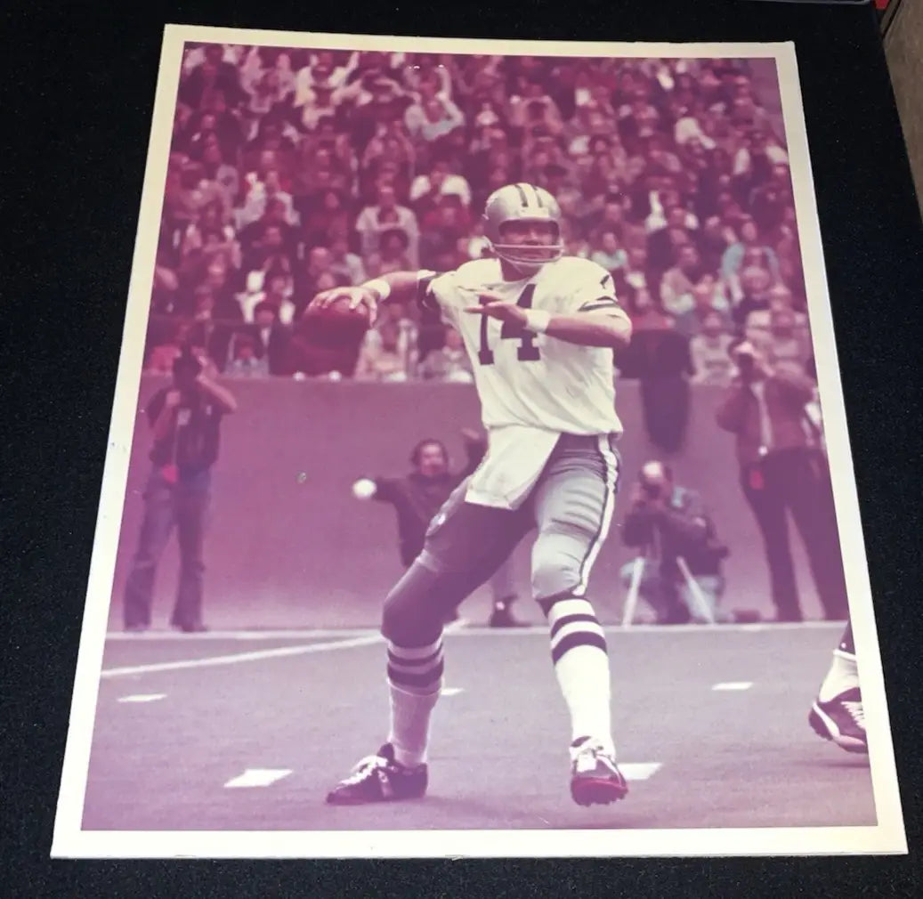 1973 Craig Morton Dave Campbell’s Magazine Dallas Cowboys 8x10 Proof Board Photo - Sports Memorabilia